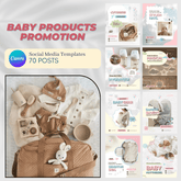 70 Baby Products Promotion Canva Templates
